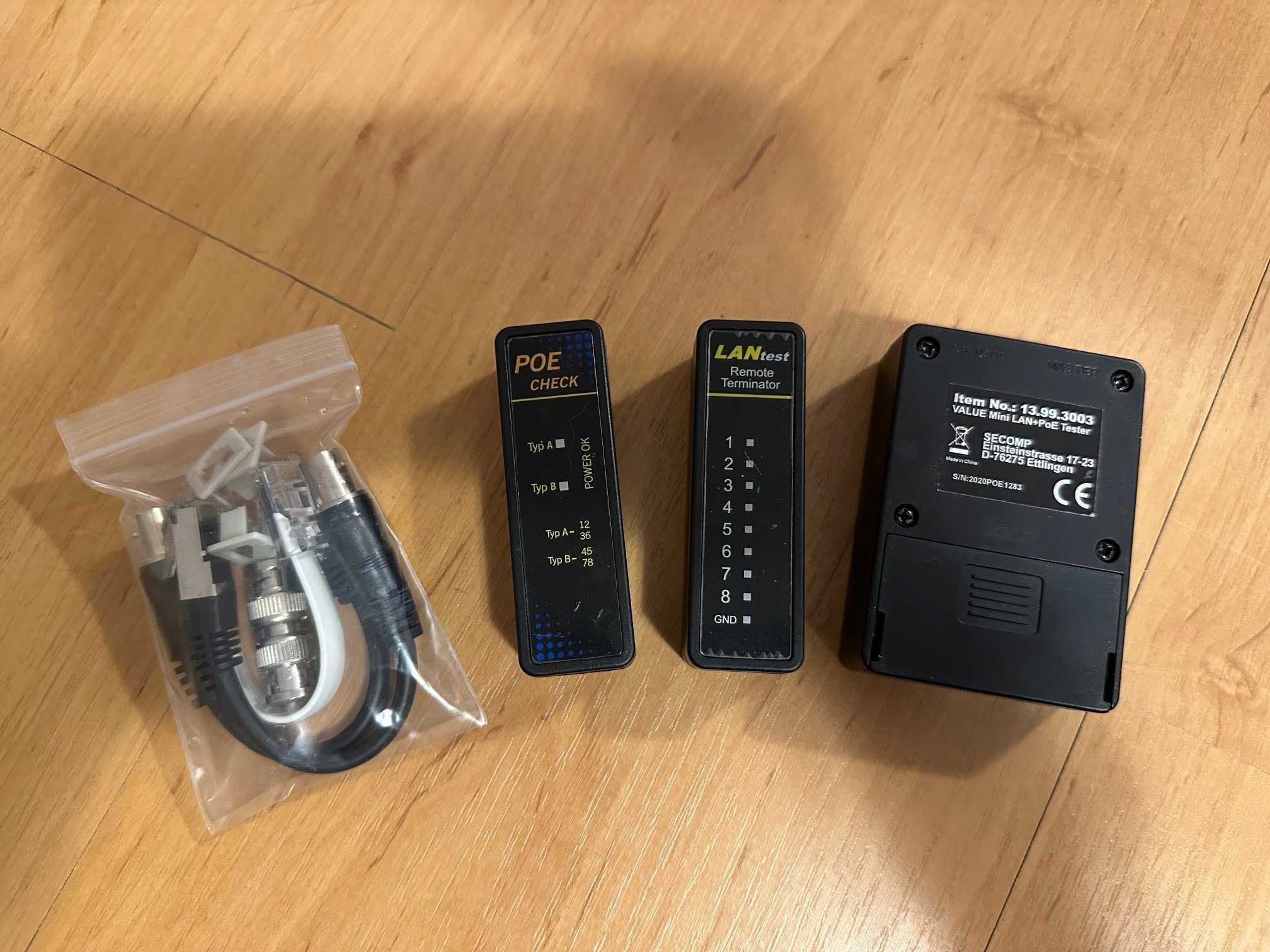 Тестер за LAN/Coax кабели и PoE захранване Value BNC-UTP +POE