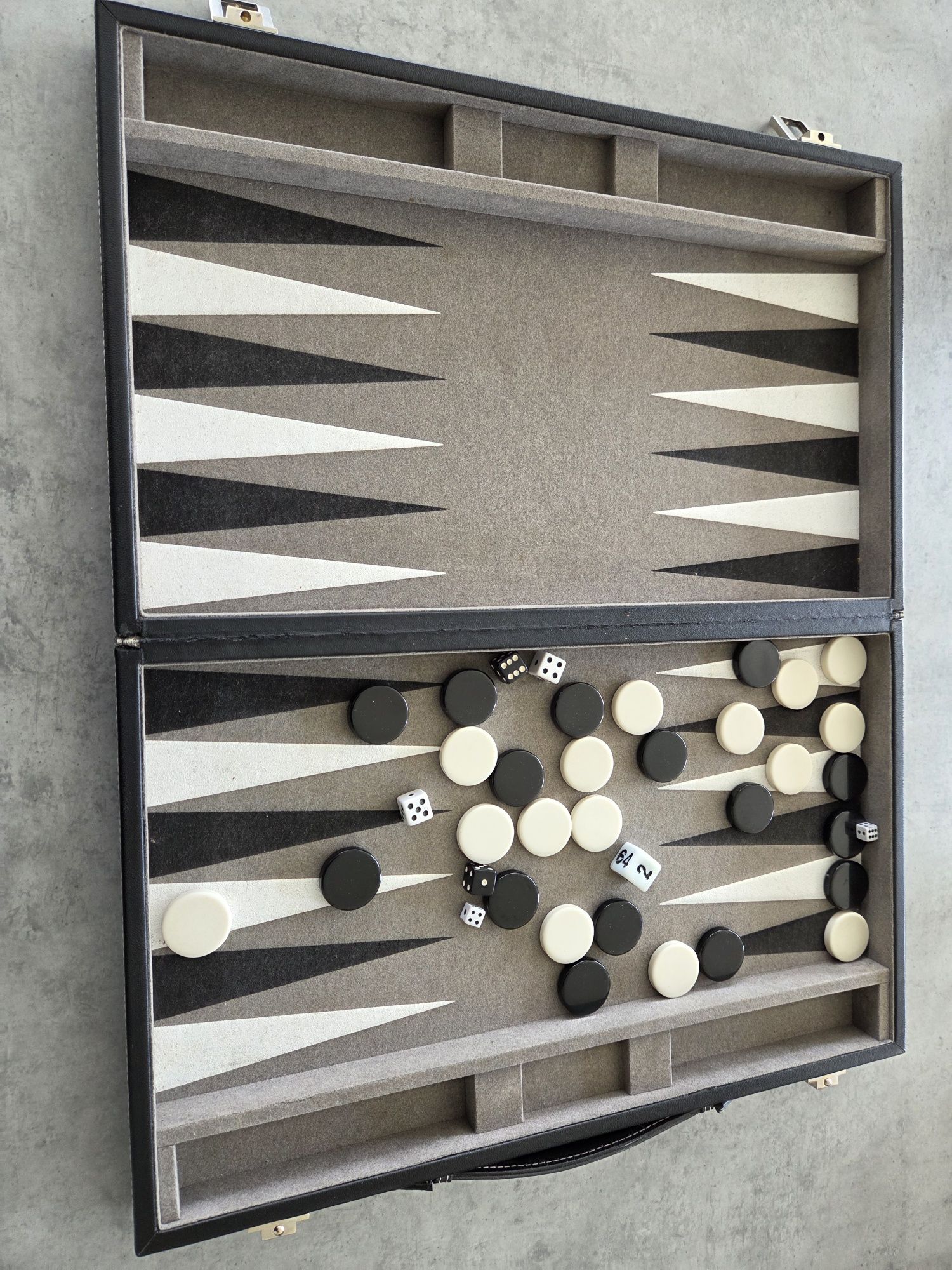 Table piele Backgammon 38x47cm