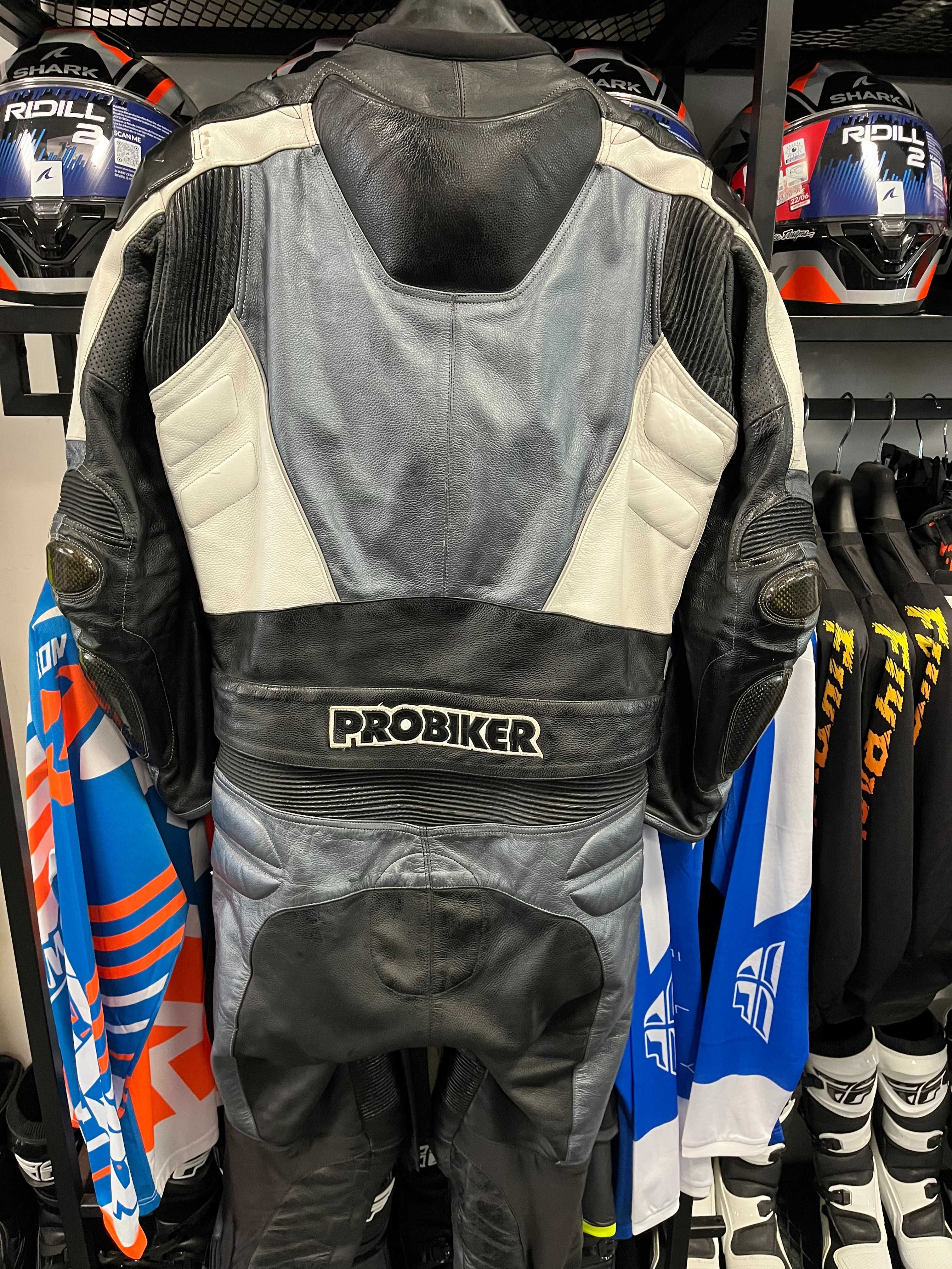 Kожен мото екип PROBIKER PRX-,2 части,54,всички протектори,гърбица