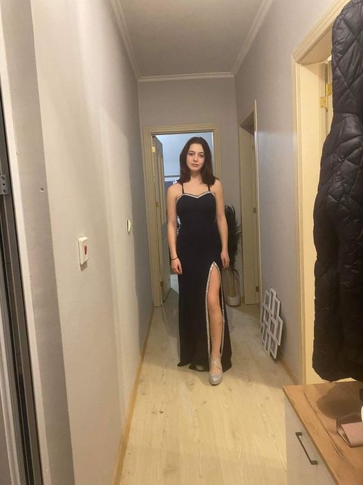 Официална тъмно синя рокля