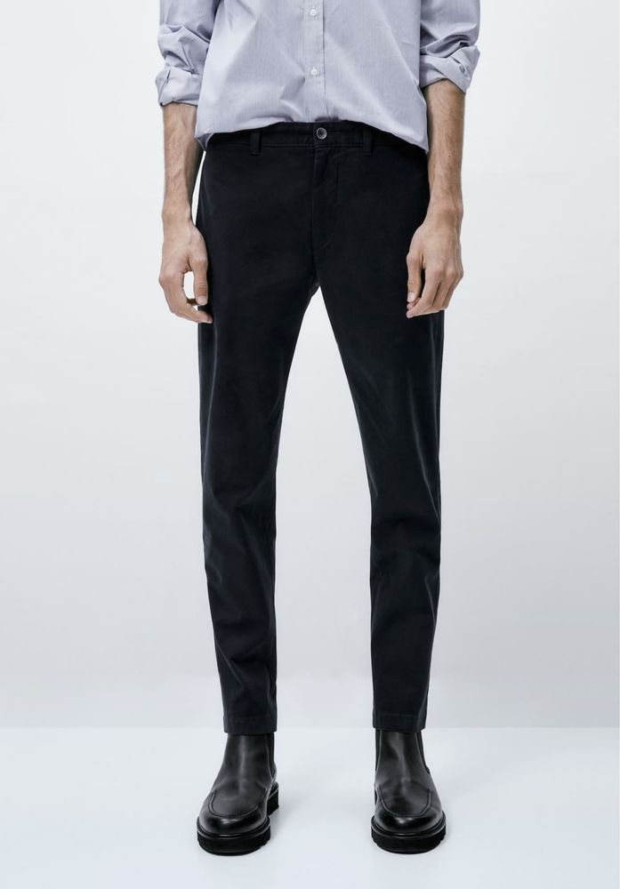 Pantaloni chino Massimo Dutti, bleumarin