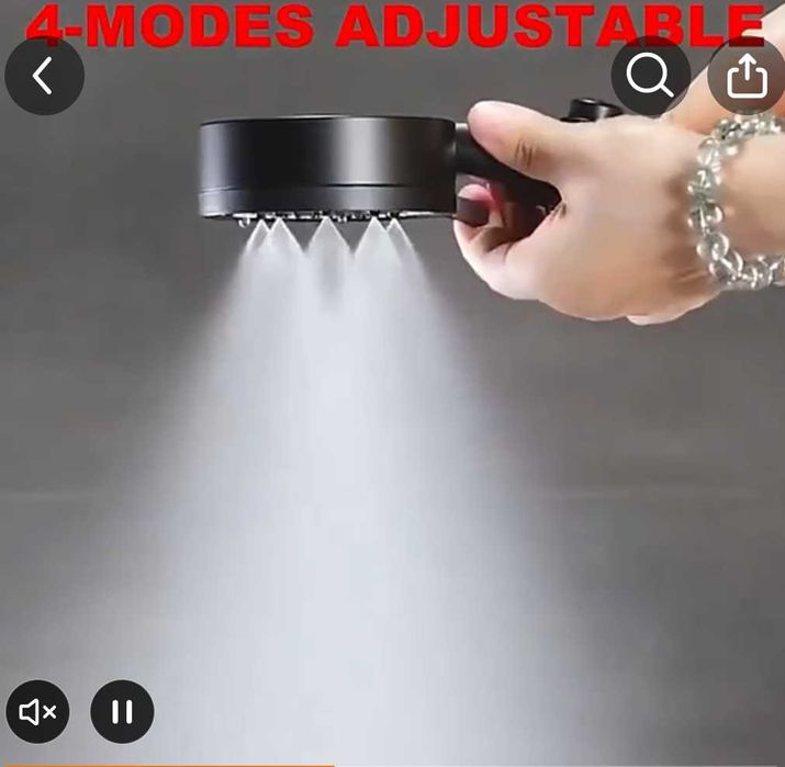 5-Режимная ручная душевая лейка с 3-я дополнительными фильтрами.