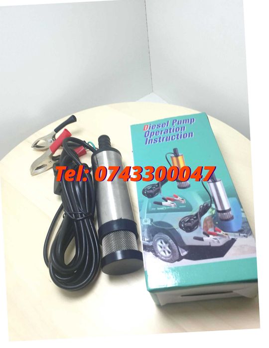 Pompa Submersibila Transfer Orice Lichid Vin Motorina 12lminut 12v