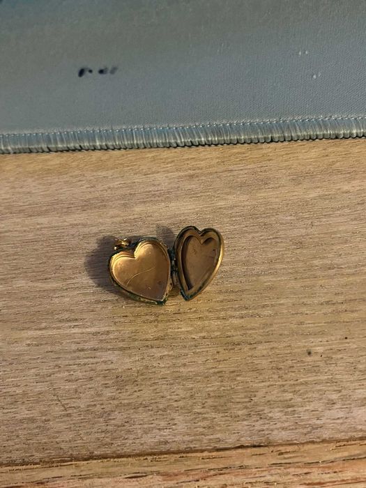 Pandantiv vintage stil locket inima aur