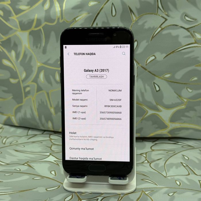 Samsung A3 2017 sotiladi dastavka bor