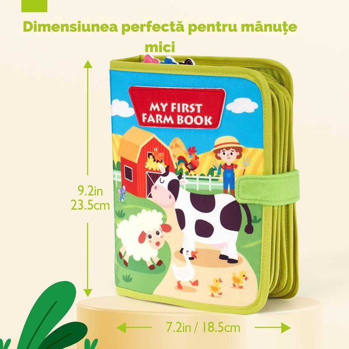 Carte Montessori, Jucărie senzorială educativa pentru copii 1-4 ani
