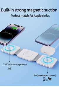 Incarcator wireless 3 in 1 magnetic