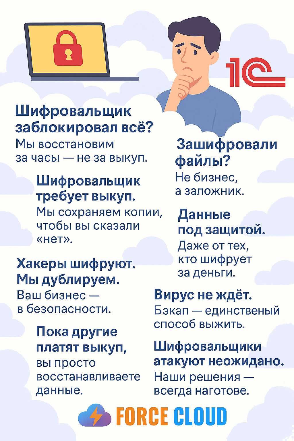 Аренда сервера 1С, Облако 1С,  Виртуальный сервер под 1С, Бэкапы