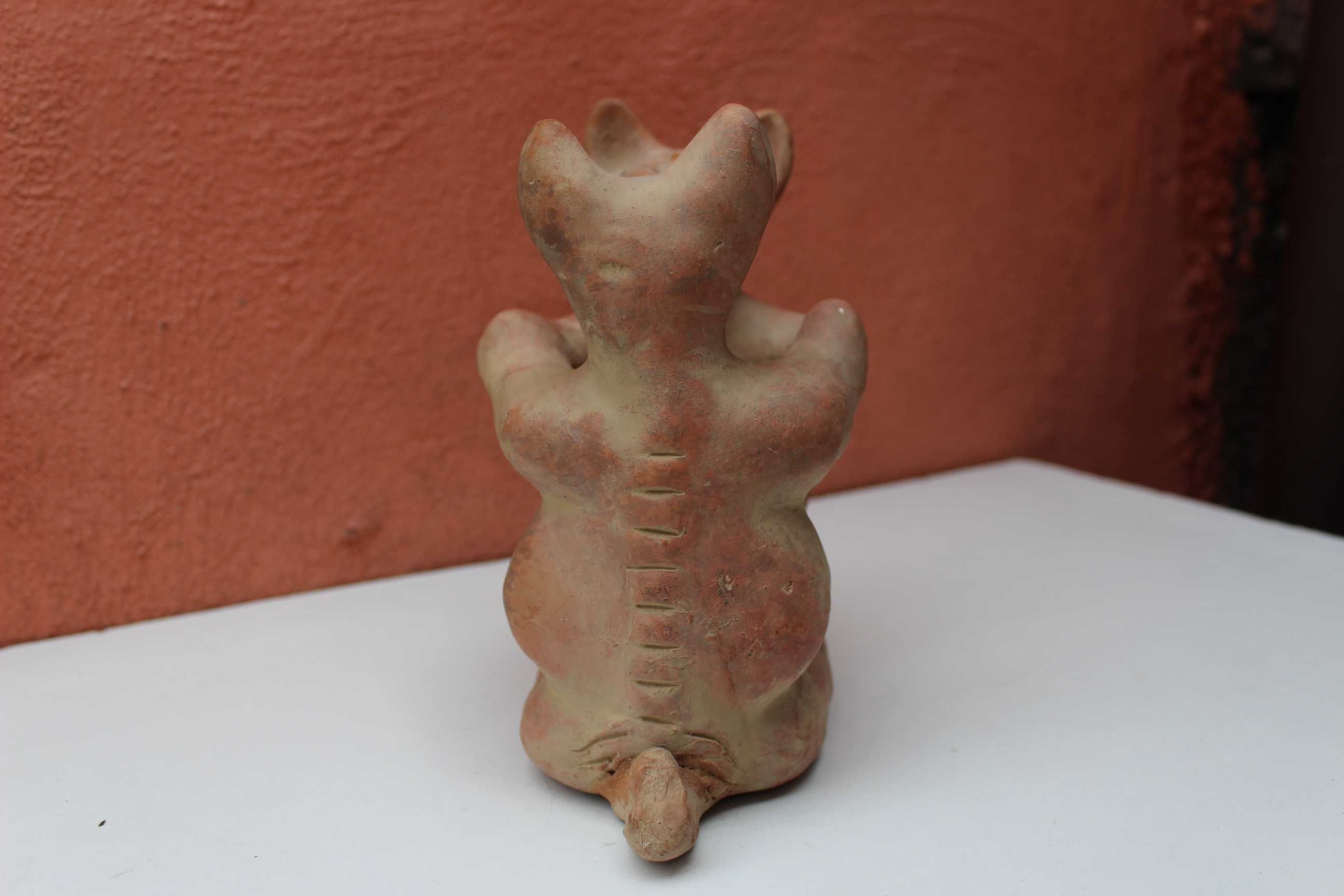Piesa ceramica de colectie AZTECA, lucrat manual in Mexic