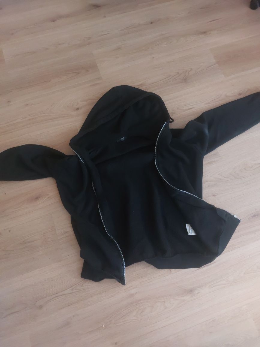 Basic черно hoodie Slim Fit