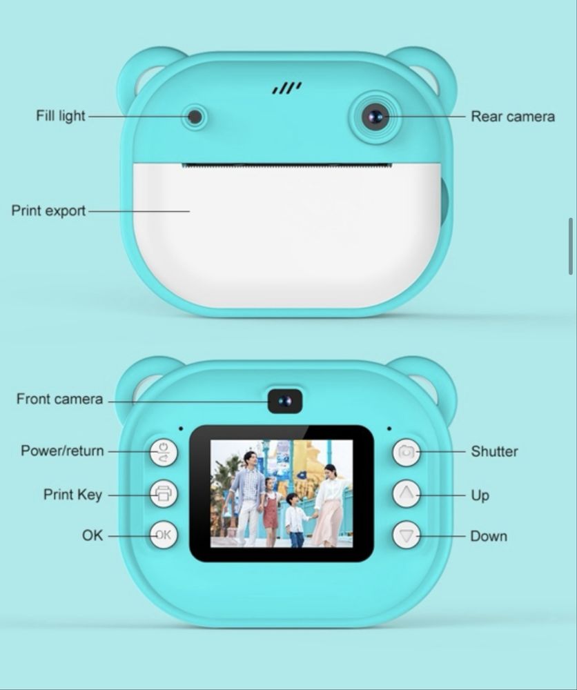 Детски фотоапарат с принтер/Children camera print