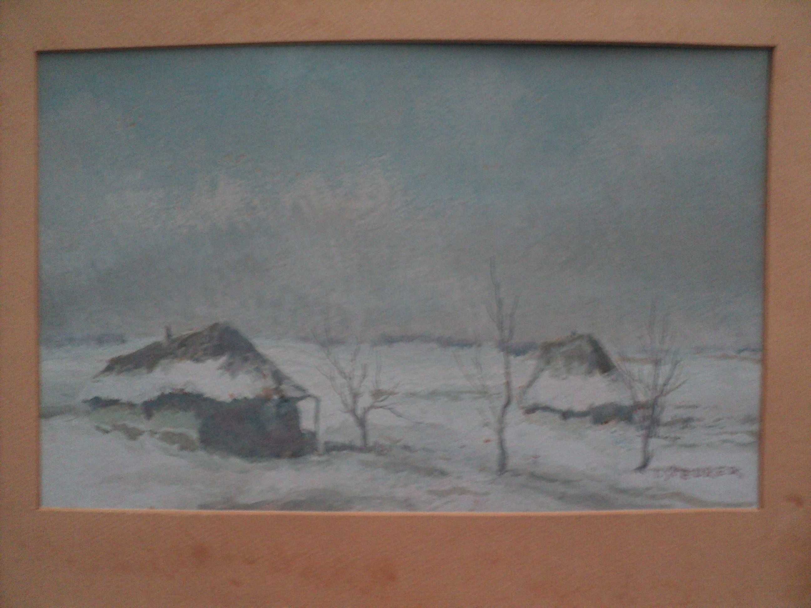 Tablou de colectie!!! Peisaj de iarna IOSIF STEURER original, ulei