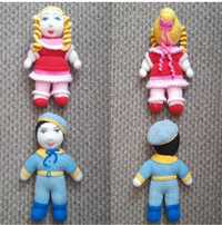 Вязаные куклы - забавные человечки, 29 - 30 см, ручная работа