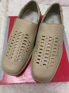 Туфли мужские кожаные светлые летние 43-44 размер