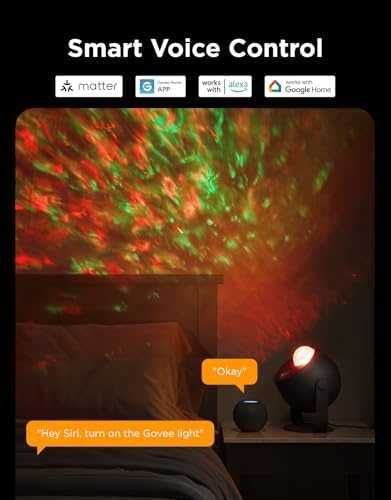 Нов Govee Проектор звездно небе и водни ефекти, 40 режима и бял шум