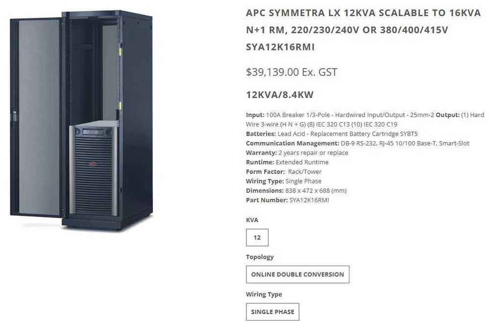 UPS APC SIN PUR cu display (SMT, SRT, Symmetra) 1-16kVA (750-9500RON).