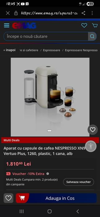 Aparat cafea Nespresso VertuoPlus
