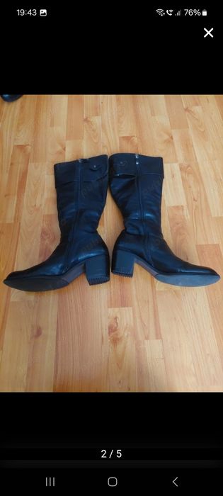 Cizme negre de dama din piele naturala-marimea 39