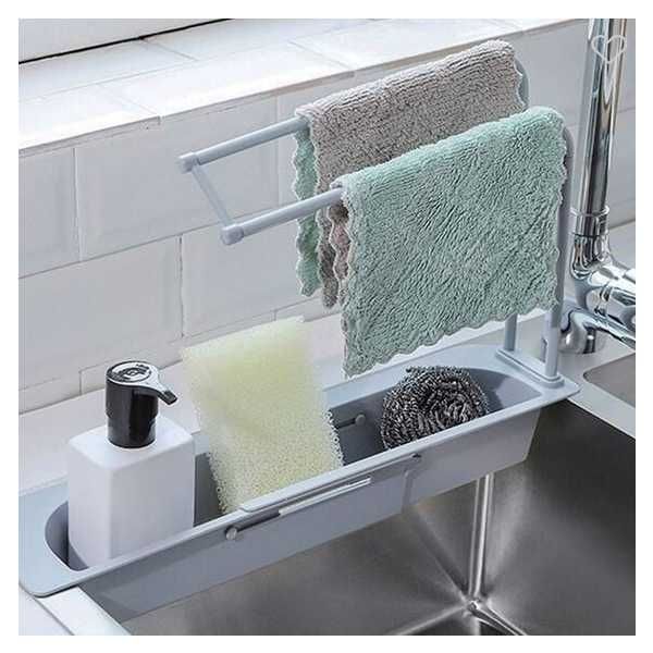 Поставка - Органайзер за мивка Mercado Trade, Разтегателен, Сив