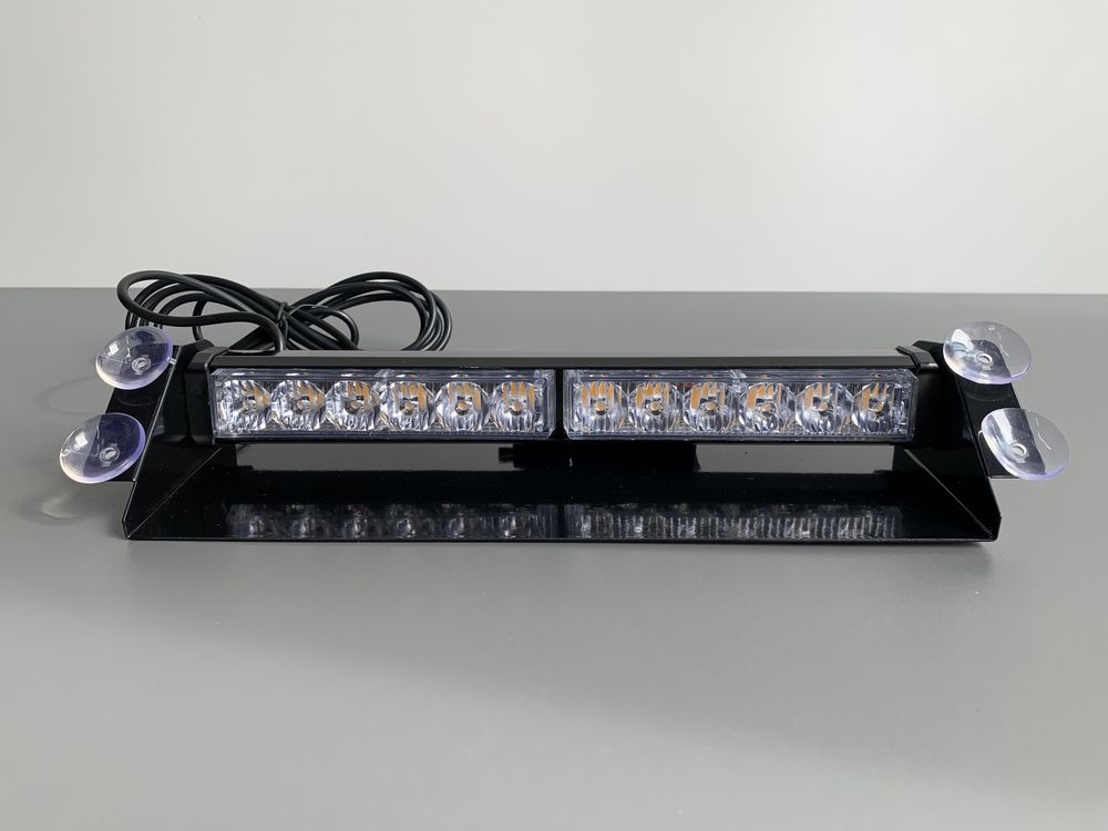 Stroboscop auto LED parbriz galben profesional 12V-24V