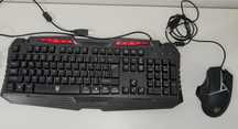 Kit gaming Negru/Rosu