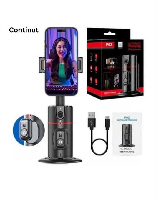 Suport de Telefon Inteligent cu Urmarire Faciala Automata