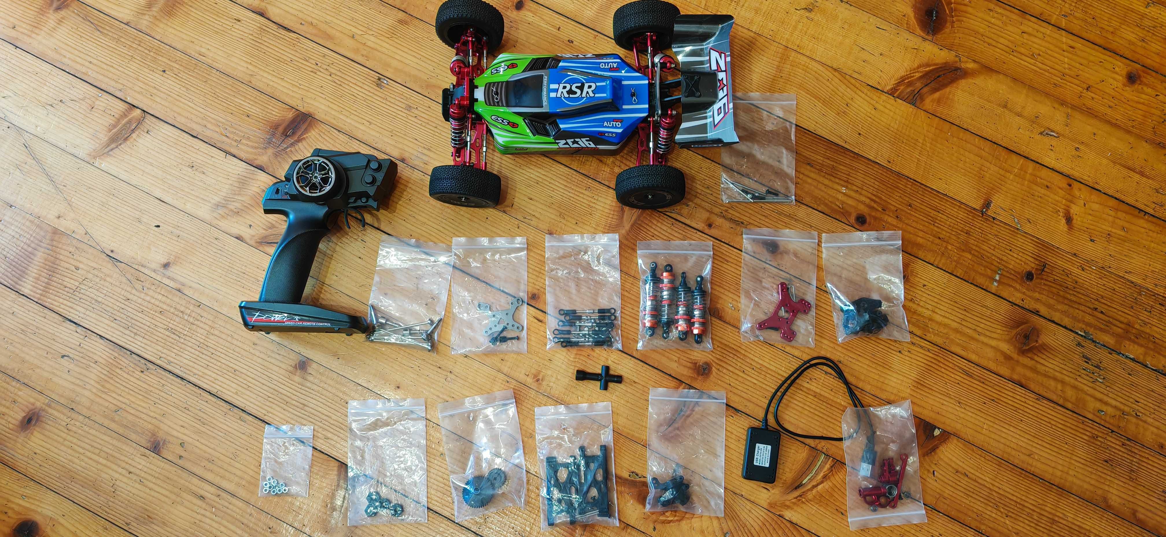 WLToys 144001 RC 4х4  1/14 метално шаси кола с моднати части