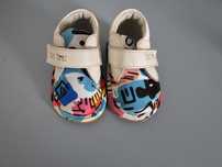 Pantofi piele-textil bebe nr 19