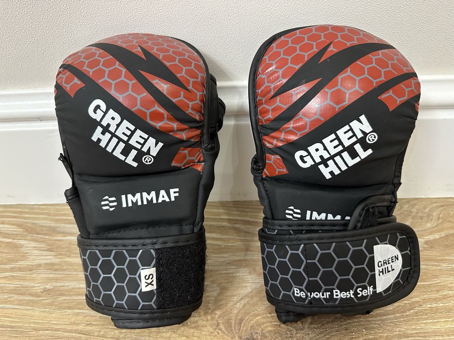 Кожанные перчатки GREEN HILL для MMA единоборств и рукопашного боя