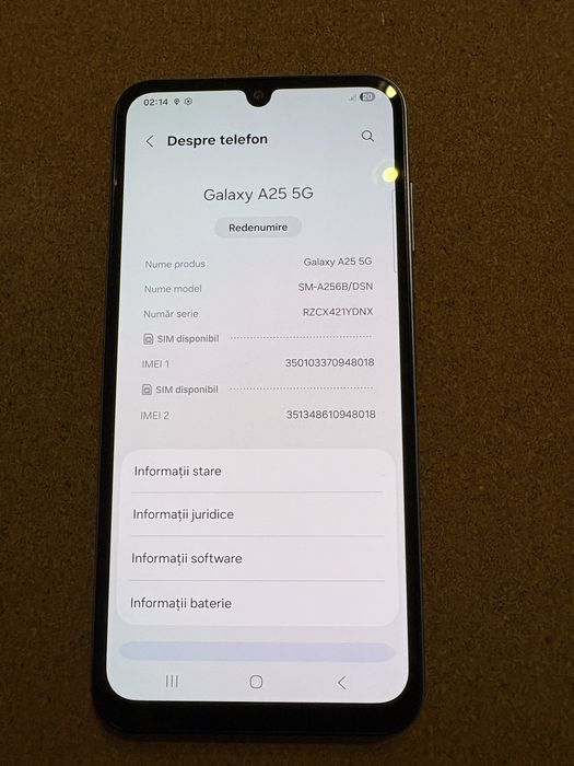 Samsung A256 Galaxy A25 128 Gb ID-XXL2730