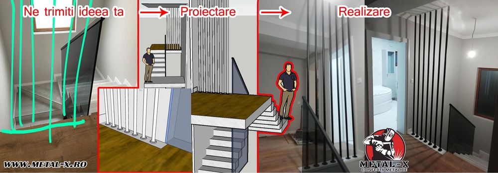 Balustrade metalice moderne, plasma, inox , otel