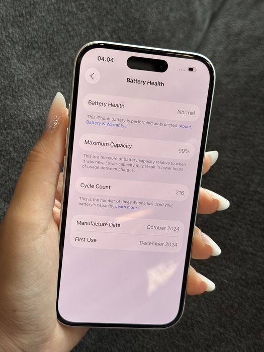Iphone 16 alb 256GB impecabil liber de retea