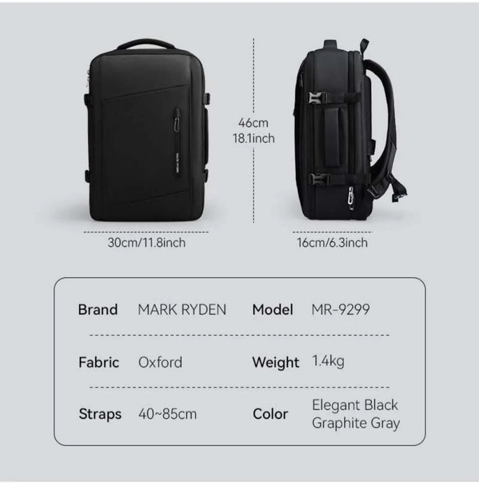 Rucsac Mark Ryden vacum + pompa mini cu acumulator  Nou/Sigilat