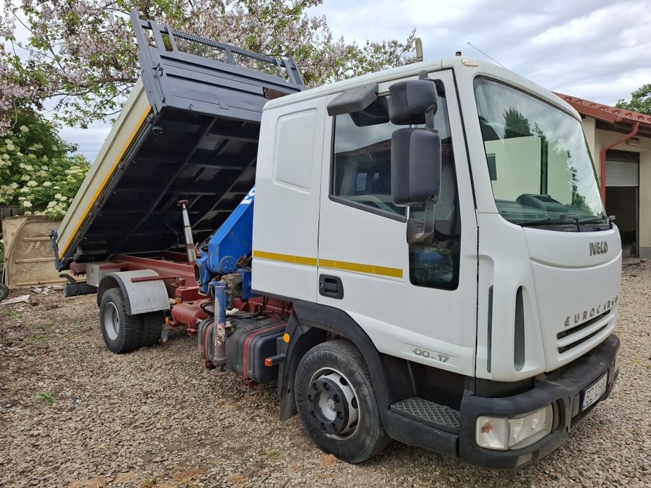 Iveco eurocargo basculabil și macara