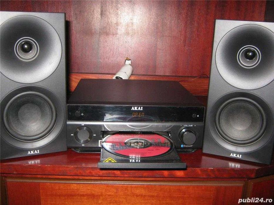 Sistem AKAI Radio CD USB Bluetooth Stereo Boxe Telecomanda,NOU MP 3