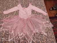 Платье на девочку 4 лет "Фея" розовое с пышной юбкой