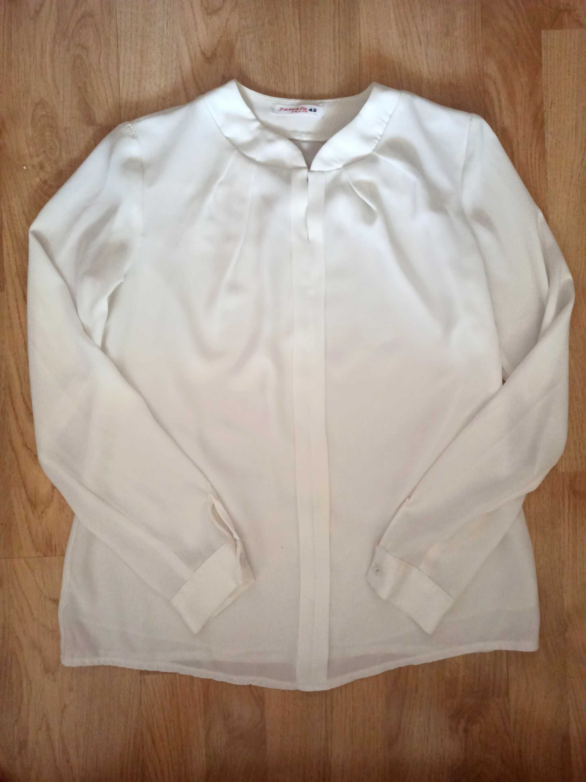 Белая блузка шифоновая
