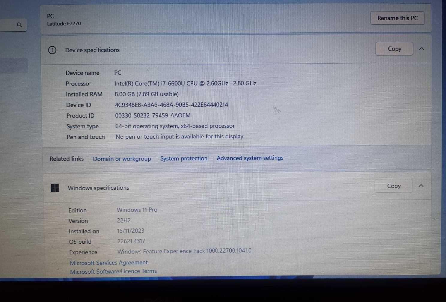 12.5" DELL Latitude E7270 Core i7-6600U 8/ 256GB Small Business Laptop