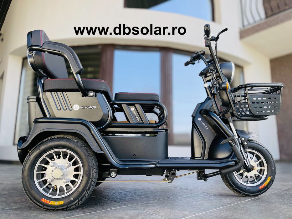 Tricicleta Electrica cu 2 Locuri Baterie 20Ah Scuter Triciclu 650W ‼️