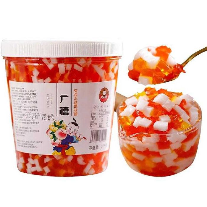 DH Желейные дольки Ассорти кусочками 2кг Halal бабл ти, тапиока, джуз