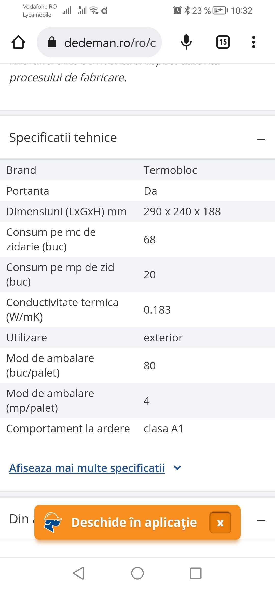 Cărămidă Termobloc T30 portanta