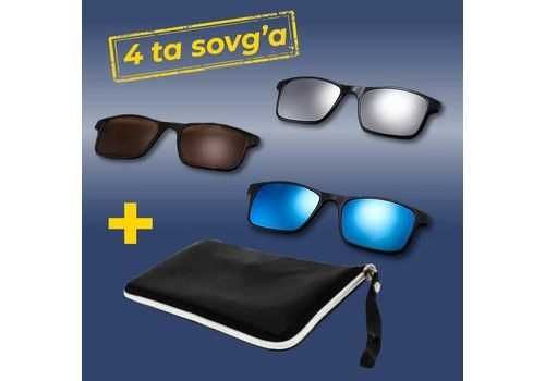 Magniklip 6 in 1 polarizatsiya ko'zoynaklari