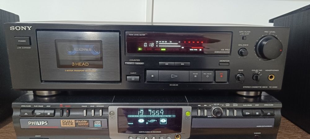 Deck Sony,Dublu cd  rec Philips