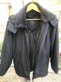 Зимно мъжко черно яке с подплата