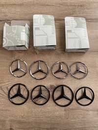 Emblema Semn Compatibil Mercedes C CLA E GLC Crom Negru Mat Lucios