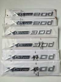 Set-2-Embleme-Sigla-Logo-Xdrive-20d-30d-40d-X1-X3-X5-X6-G05-06-F15-F16