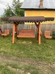 Balansoar  leagan  lemn  rotund  rustic 2 pui