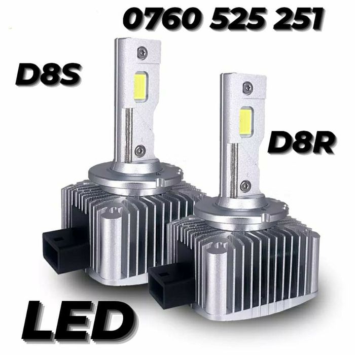 Set Două Becuri Led D8S / D8R 35000LUMENI/200WATTI/6000K