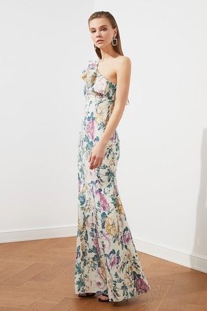 Rochie lunga cu imprimeu floral