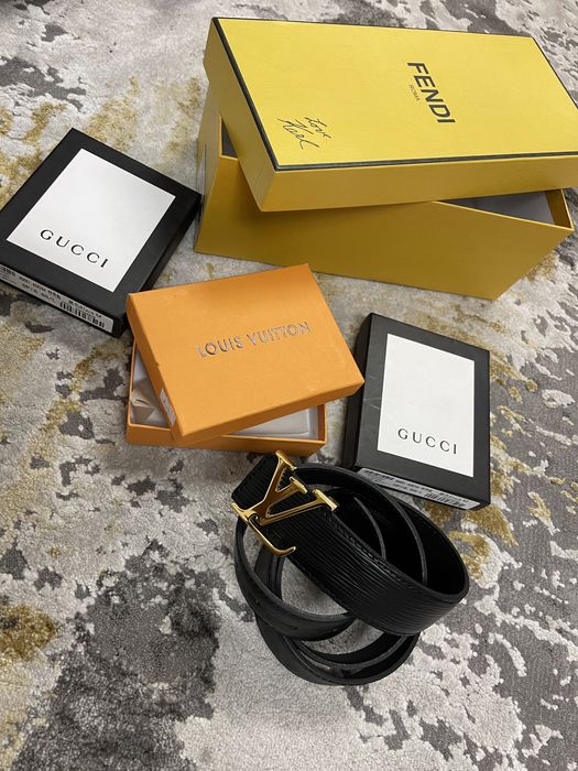 Curea LOUIS VUITTON-gravura interior:Piele naturală ! toate inscriptio